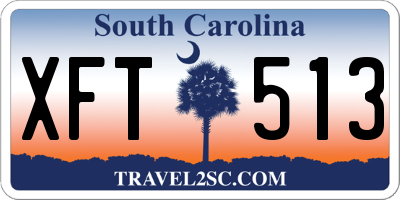 SC license plate XFT513