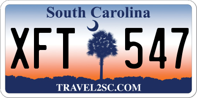 SC license plate XFT547