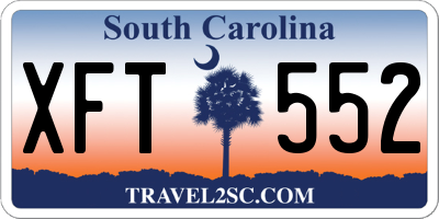 SC license plate XFT552