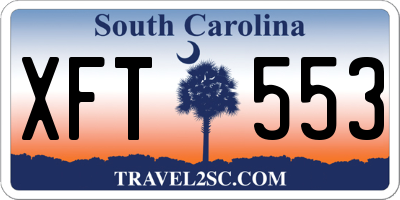 SC license plate XFT553