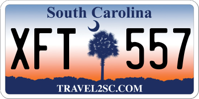 SC license plate XFT557