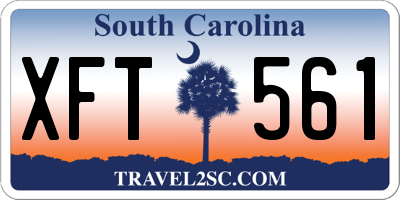 SC license plate XFT561