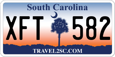 SC license plate XFT582