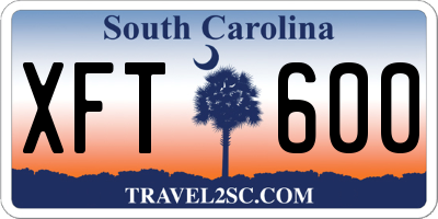 SC license plate XFT600