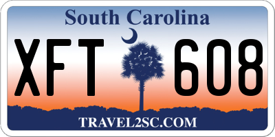 SC license plate XFT608