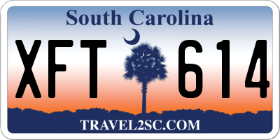 SC license plate XFT614