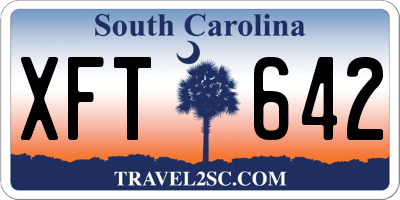 SC license plate XFT642