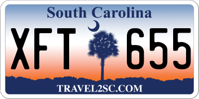 SC license plate XFT655