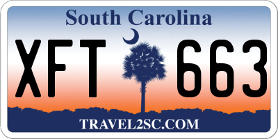 SC license plate XFT663