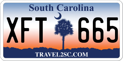 SC license plate XFT665