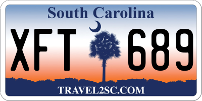 SC license plate XFT689