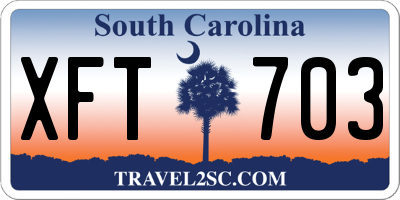 SC license plate XFT703