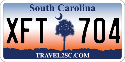 SC license plate XFT704