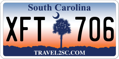 SC license plate XFT706