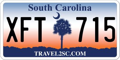 SC license plate XFT715