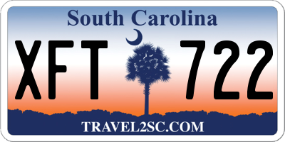 SC license plate XFT722