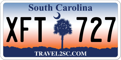 SC license plate XFT727