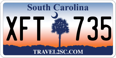 SC license plate XFT735