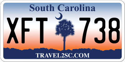 SC license plate XFT738