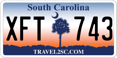 SC license plate XFT743