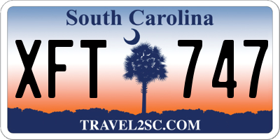 SC license plate XFT747
