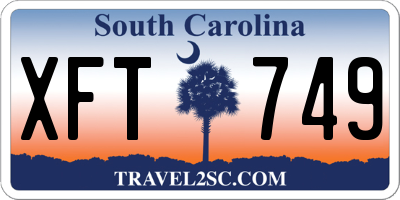 SC license plate XFT749