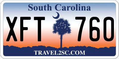 SC license plate XFT760