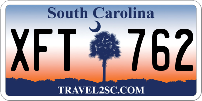SC license plate XFT762