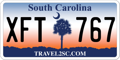 SC license plate XFT767