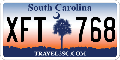 SC license plate XFT768