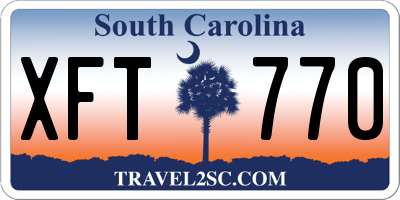 SC license plate XFT770