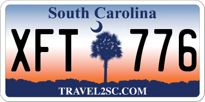 SC license plate XFT776