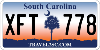 SC license plate XFT778
