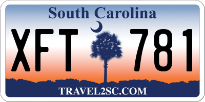 SC license plate XFT781
