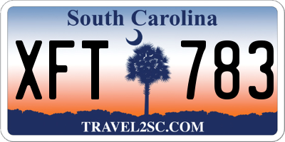 SC license plate XFT783