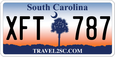 SC license plate XFT787