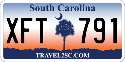 SC license plate XFT791