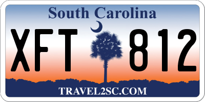SC license plate XFT812