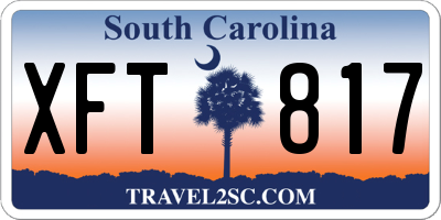 SC license plate XFT817