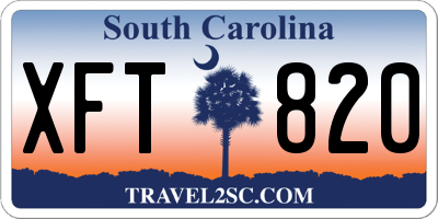 SC license plate XFT820