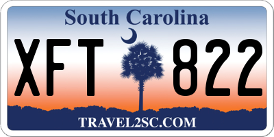 SC license plate XFT822