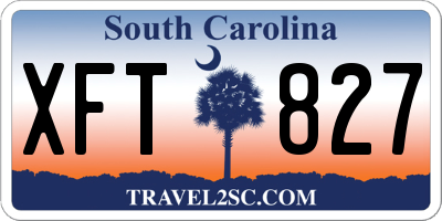 SC license plate XFT827