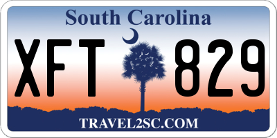 SC license plate XFT829