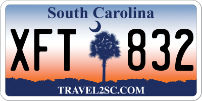 SC license plate XFT832