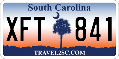 SC license plate XFT841