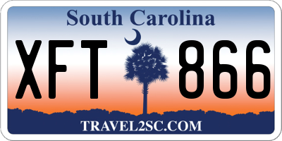 SC license plate XFT866
