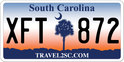 SC license plate XFT872