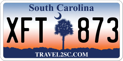 SC license plate XFT873