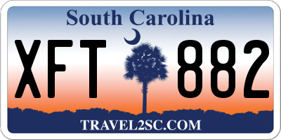 SC license plate XFT882