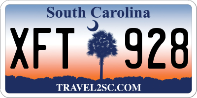 SC license plate XFT928